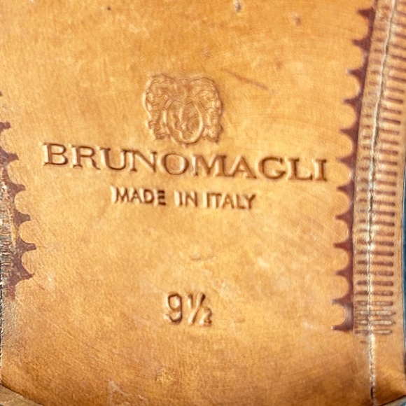 Bruno Magli Fanetta Black & Grey Antiqued Leather Penny Loafer sz 9.5 Medium - Picture 8 of 10